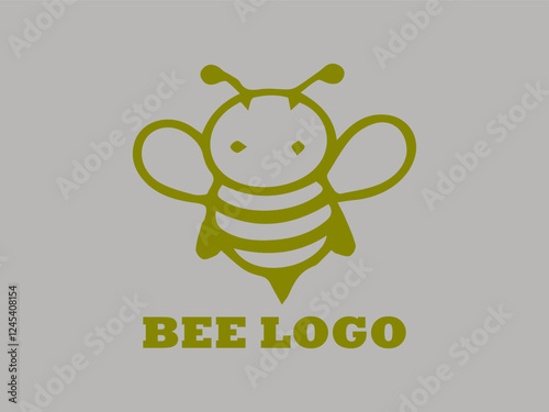 bee logo design template illustration, yellow bee, bee honey is very sweet to consume and bee honey is good for health