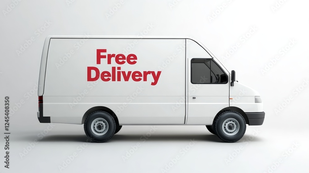 White delivery van with 