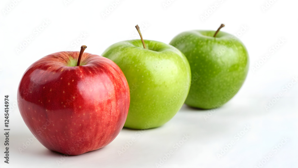 red and green apples isolated on white red and green apples isolated on white