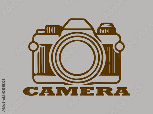 digital photo camera background logo vector, illustration Photo camera in flat style logo vector