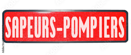 Plaque pare-soleil pour sapeurs-pompiers 