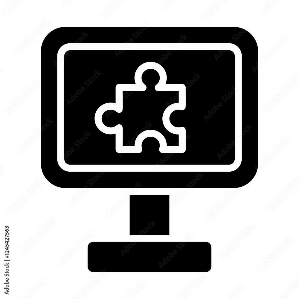 Monitor Extension Solid Icon