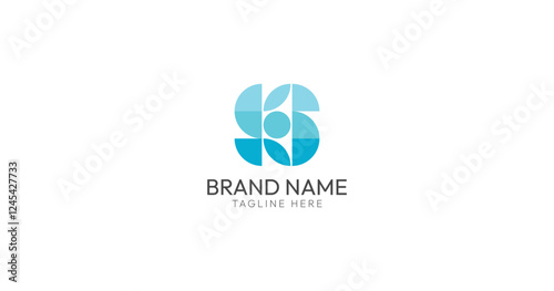 Modern letter "Dynamic S" logo design vector template S letter geometric logo design The logo features a stylized "S" shape formed by interconnected circular segments