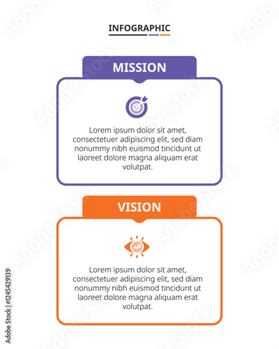 Business Vision Mission  Vector illustration
