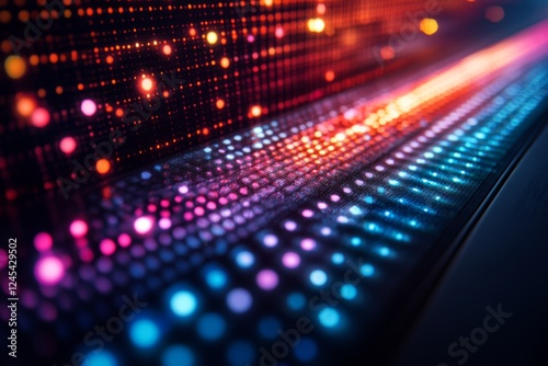 Wallpaper Mural Abstract colorful wave of glowing digital lines Torontodigital.ca