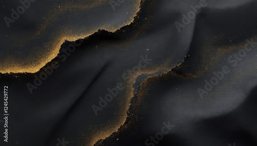 Abstract black and gold textured background with subtle flowing patterns