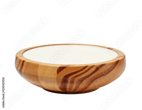 Obraz na płótnie wooden bowl on white background w salonie