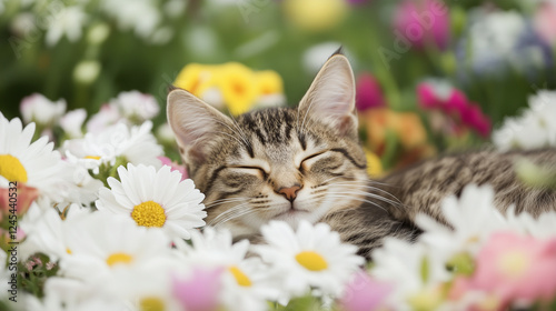 Kitten in Daisy Field: A ch...