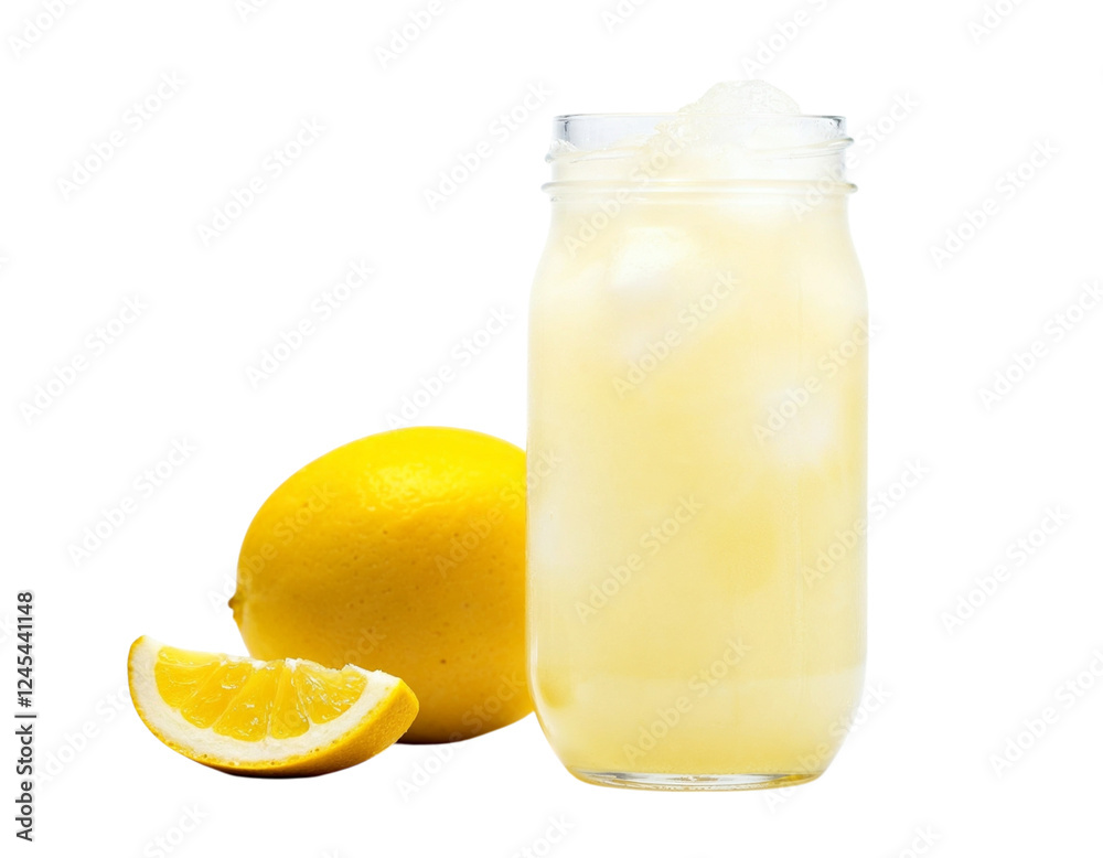 glass of lemonade with lemon