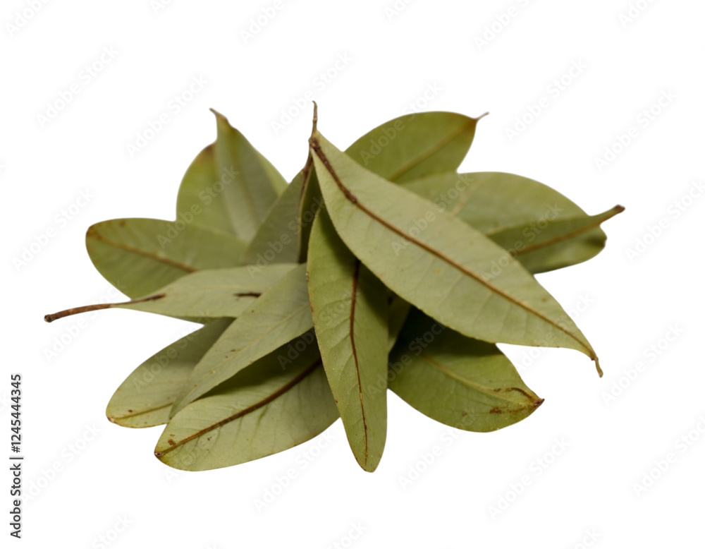 bay leaves isolated on white background