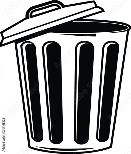 Open Trash Bin Vector,open trash can Design