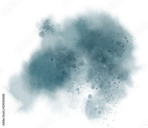 Watercolor stain decoration. Abstract watercolor brush texture for design element