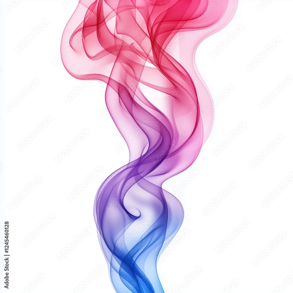 Delicate wisps of smoke rising gracefully, isolated on a pure white background Delicate wisps of smoke rising gracefully, isolated on a pure white background