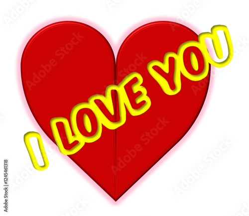 Saying I love you via greeting card