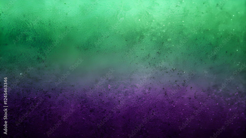 Obraz premium Abstract Green Purple Textured Background. Gradient Color. Water Droplets