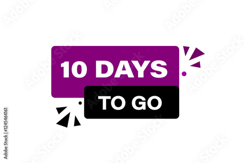 10  to go sale countdown vector symbol, clock, time,  background, template 10 days to go, countdown, sticker, left banner, business, sale, label button
