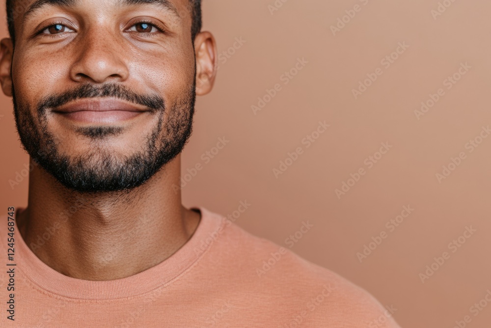 Obraz premium Contemporary Portrait Aesthetic Friendly Mentorship Vibes with Warm Beige Tones Business Diversity and Cultural Harmony in Professional Networking