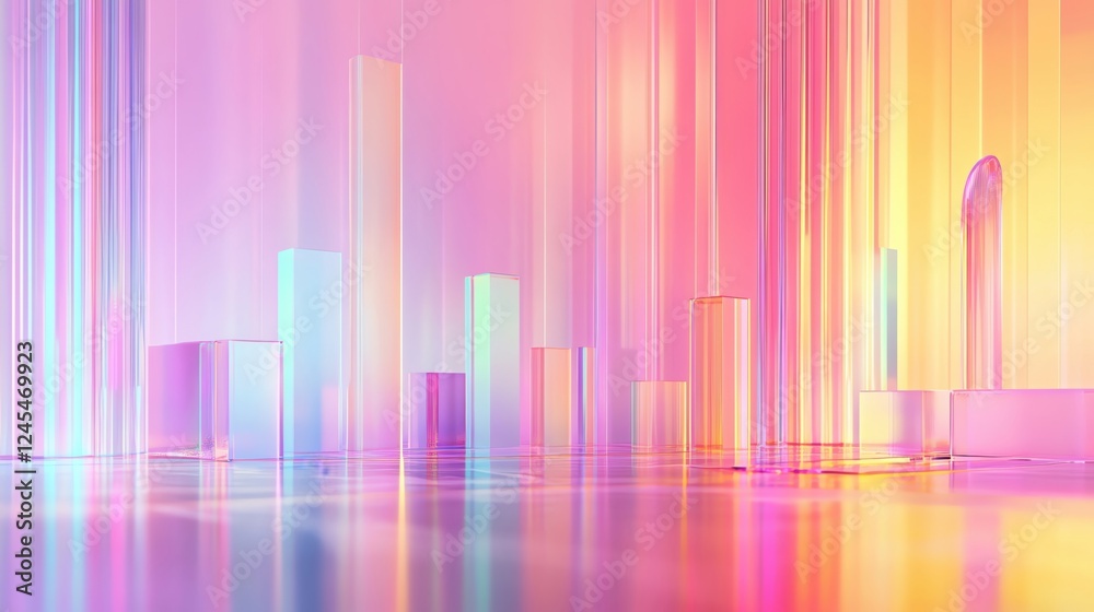 Fototapeta premium Vibrant abstract design with gradient colors.
