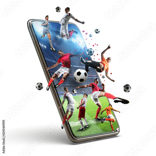 Immersive Mobile Soccer Experience, Soccer breaking the mobile phone screen