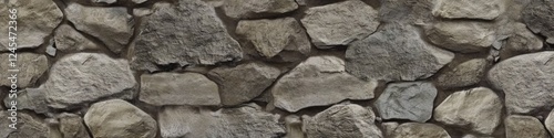 Seamless Stone Wall Texture in Natural Tones for Use in Backgrounds and Design Elements in Various Applications and Projects