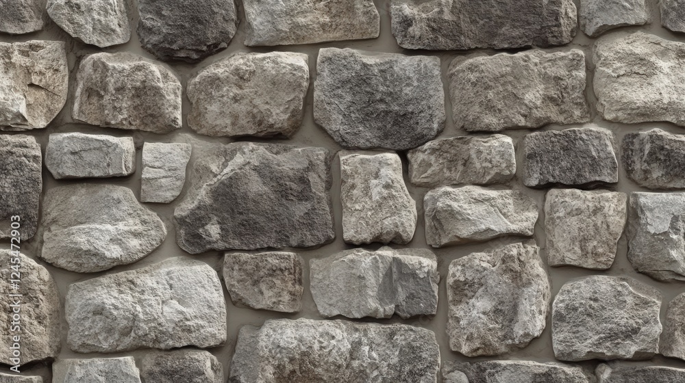Seamless Pattern of Natural Stone Wall Texture with Varied Shades of Grey, Brown, and Beige in Rustic Design for Stylish Interior Decor Seamless Pattern of Natural Stone Wall Texture with Varied Shades of Grey, Brown, and Beige in Rustic Design for Stylish Interior Decor