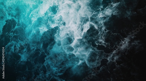 Deep navy and emerald abstract texture with fluid organic patterns