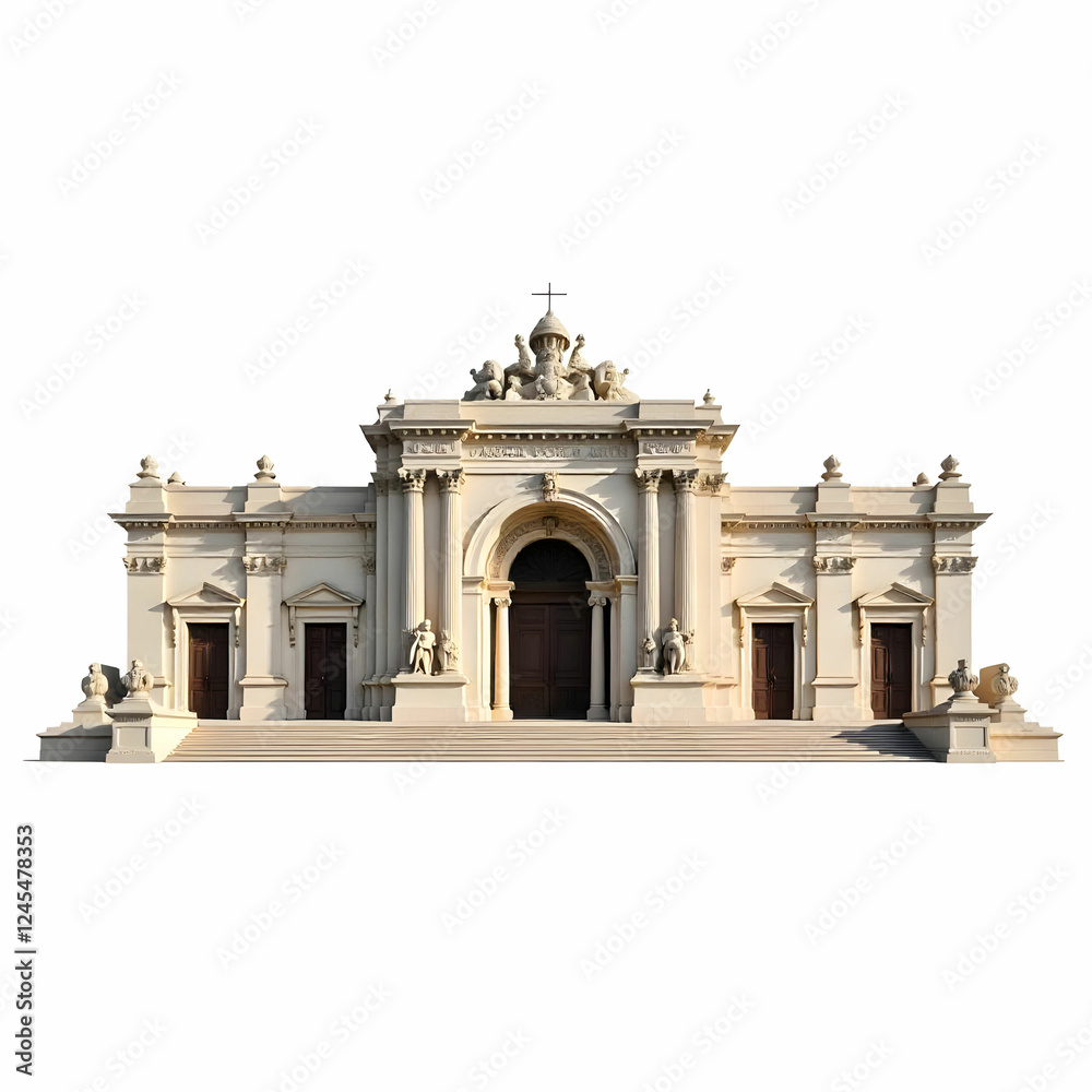 Obraz premium Vertical shot of the Palace of Fine Arts in Mexico isolated on the white background