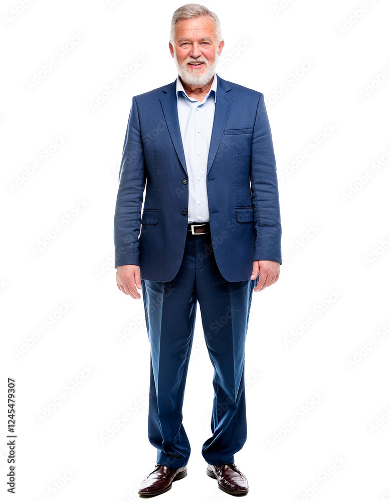 Portrait of only one Man. White Background. Portrait of only one Man. White Background.