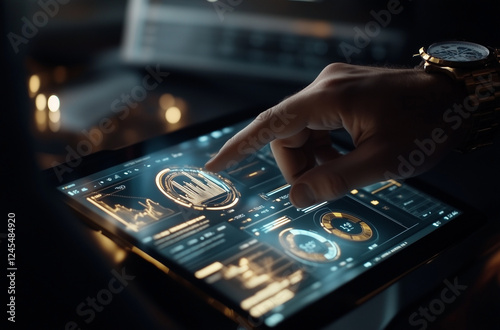 hand using tablet