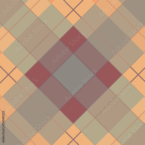 Tartan check plaid pattern. Seamless simple textured dark plaid vector illustration for flannel shirt, blanket, duvet cover, other textile print.