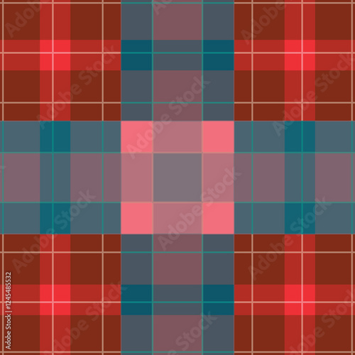 Tartan check plaid pattern. Seamless simple textured dark plaid vector illustration for flannel shirt, blanket, duvet cover, other textile print.