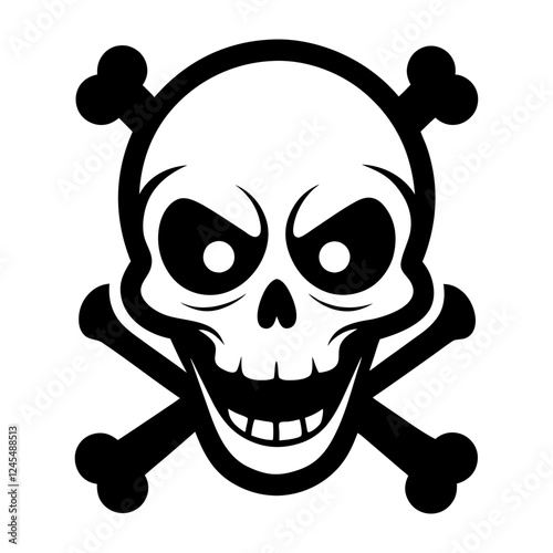 Skull and crossbones, and skull with swords in vector