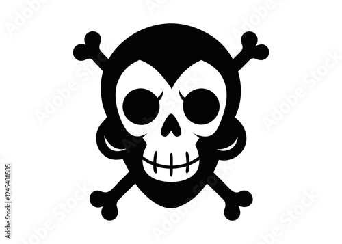 Skull and crossbones, and skull with swords in vector