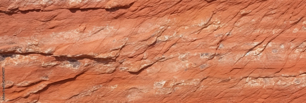 Fototapeta premium Ultra Realistic Textured Background of Red Rock Surface with Layers, Natural Patterns, and Striations for Artistic and Design Projects