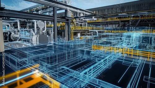 Predictive analytics in industrial settings powered by AI, offering simulations that drive efficiency and optimize performance in real time.