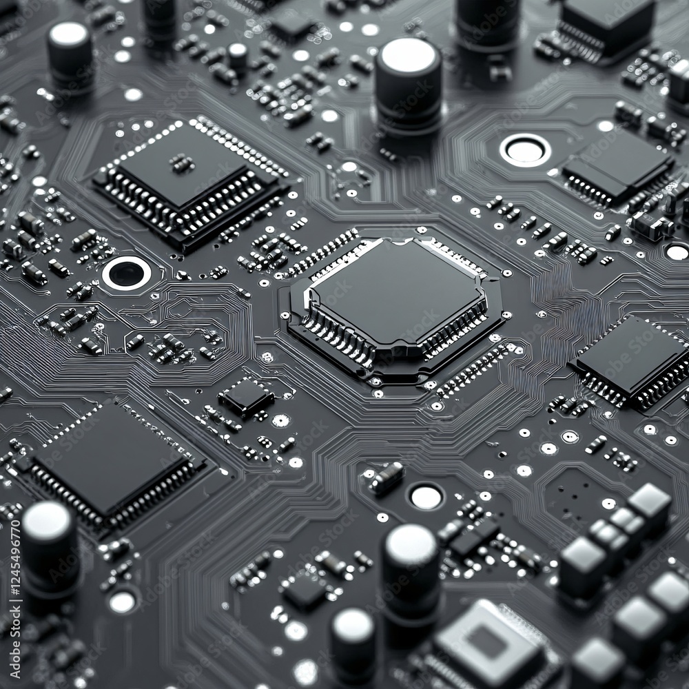 Close-up Circuit Board Technology Detail Close-up Circuit Board Technology Detail