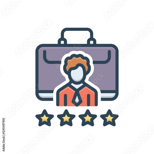 Color illustration icon for client