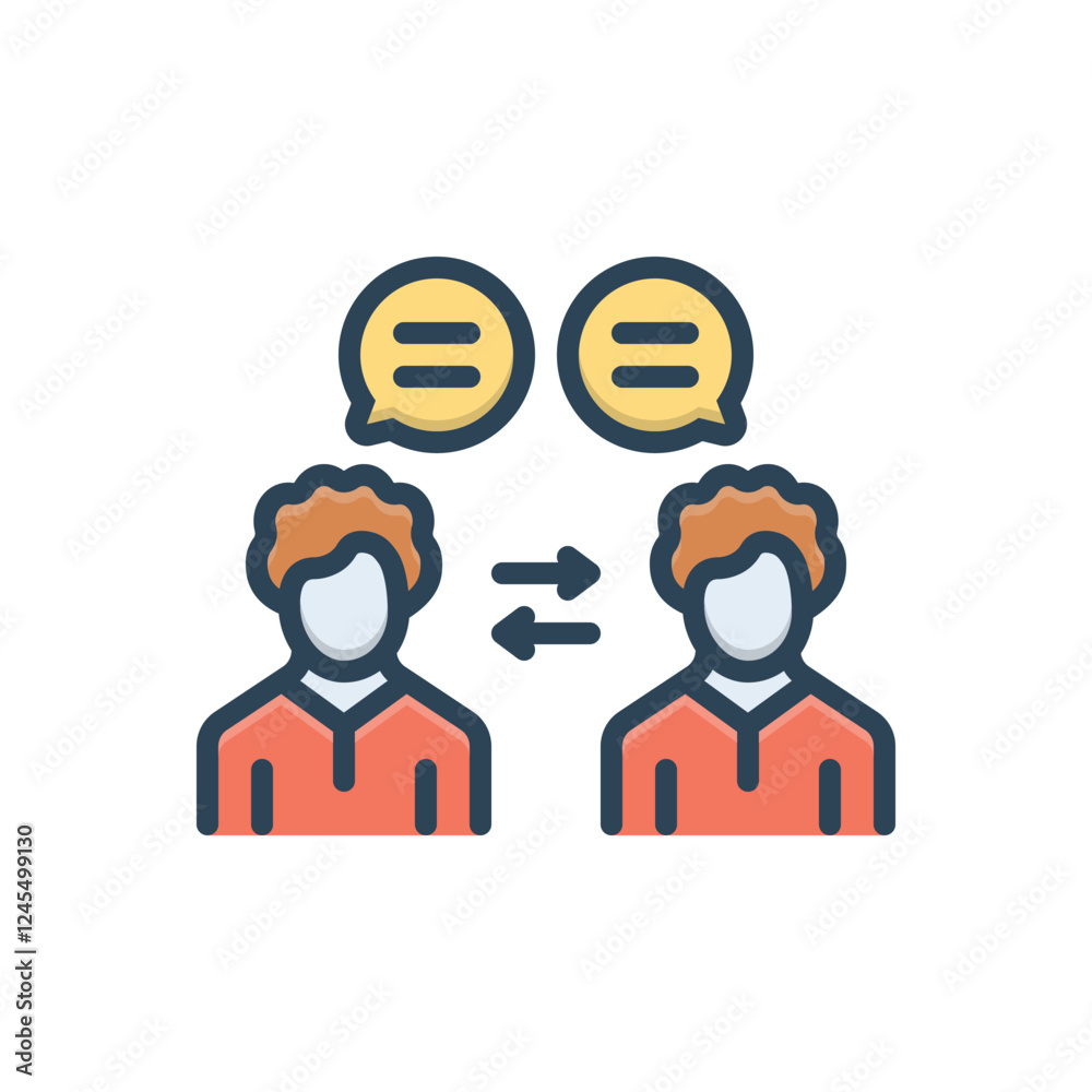 Fototapeta premium Color illustration icon for response