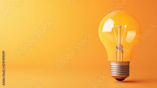 Vibrant and Glowing Energy Bulb Symbolizing Creative Thinking Innovative Ideas and Potential Solutions