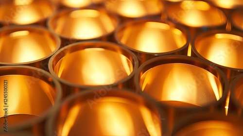 Golden Circular Array of Bullion Bars Radiating Wealth and Opulence in Luxurious Display