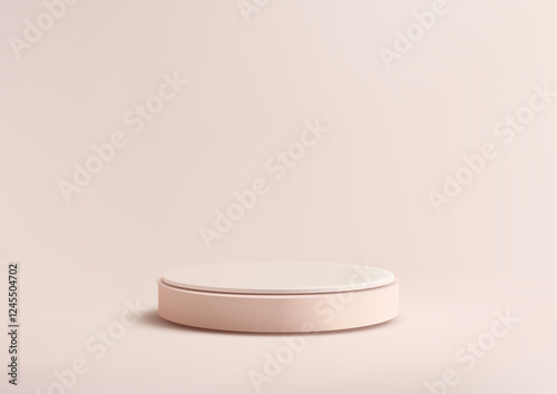 Minimal 3D White Circular P...