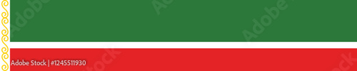 Chechnya flag long banner digital vector illustration