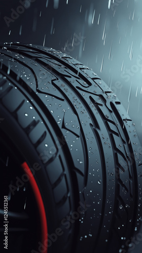 style for car tyres background Generative AI	