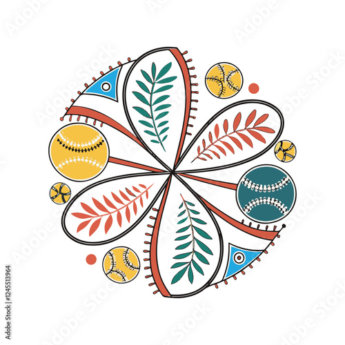 Radial-element-set-white-background- vector art illustration