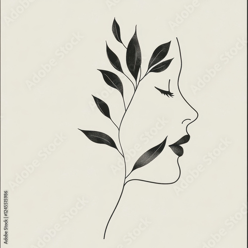 A minimalist digital poster with thin modern lettering Generative AI	