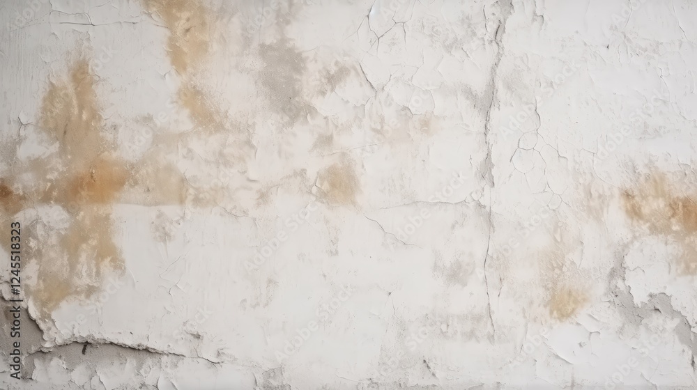 Fototapeta premium White Grunge Background with Cracked Texture and Faded Stains for Design and Artistic Expressions, Suitable for Various Creative Projects