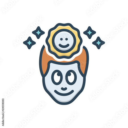 Color illustration icon for inspired