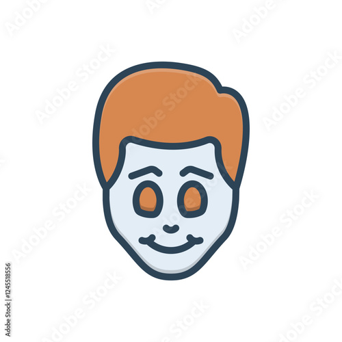 Color illustration icon for relax