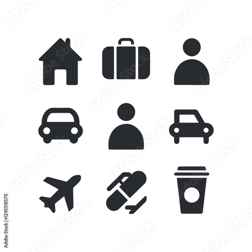 Newest Travel Icons Collectio Set