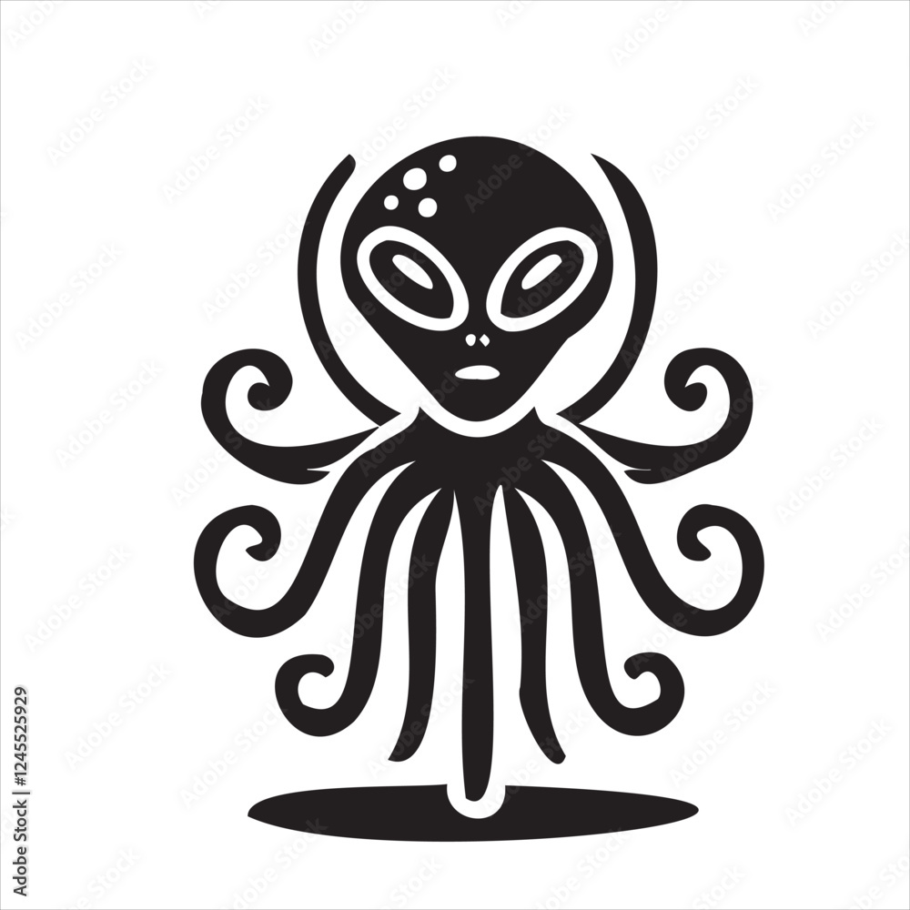 A playful alien icon with a modern and minimalistic design, featuring a unique extraterrestrial face. Perfect for sci-fi themes, gaming, technology projects, and creative branding. A playful alien icon with a modern and minimalistic design, featuring a unique extraterrestrial face. Perfect for sci-fi themes, gaming, technology projects, and creative branding.